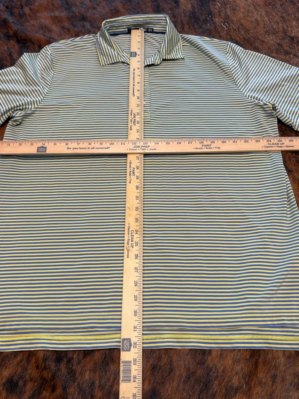Ralph Lauren RLX Men's Short Sleeve Striped Golf Polo Yellow Blue Sz XL Gorpcore